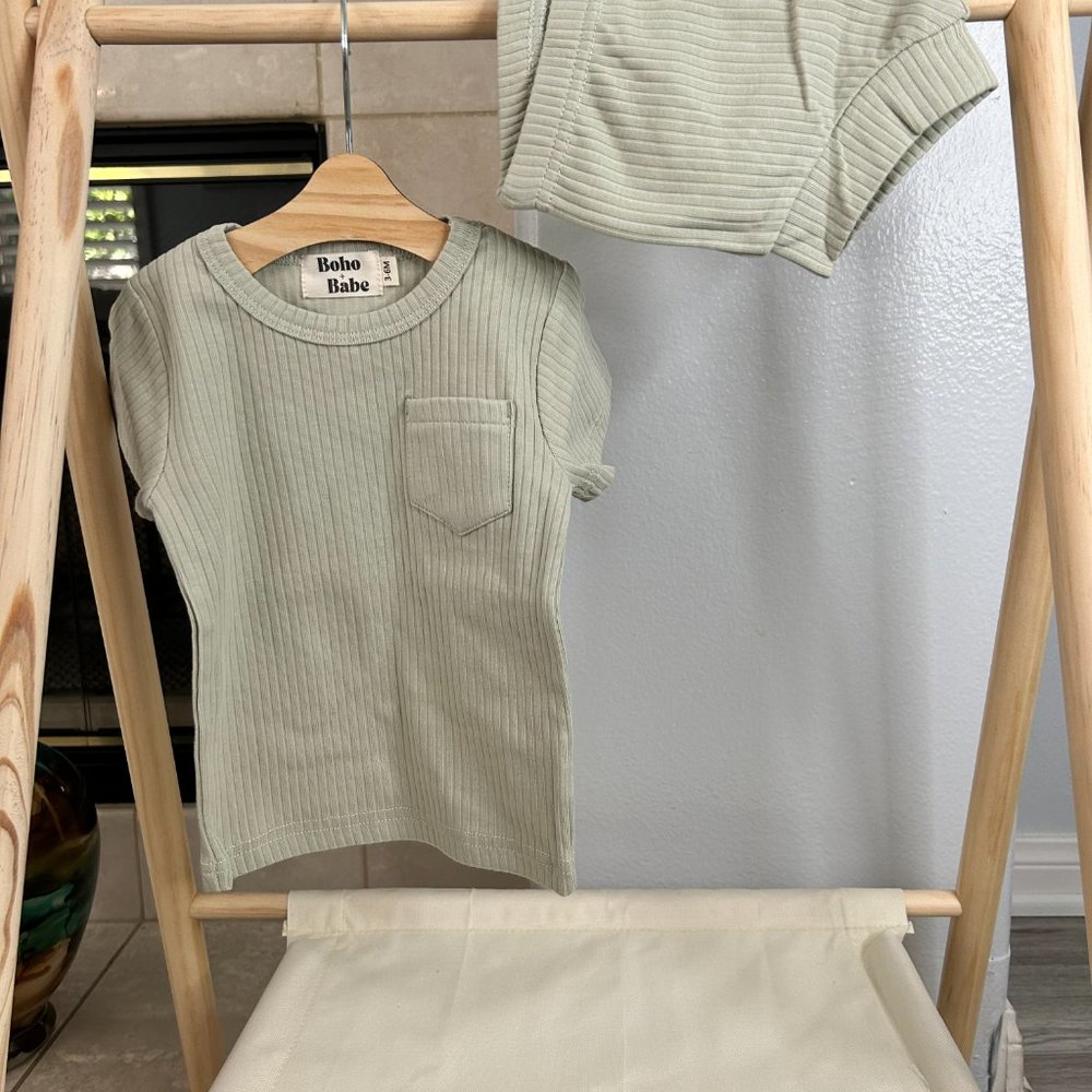 Sage Ribbed Short Set - Picture 5 of 6